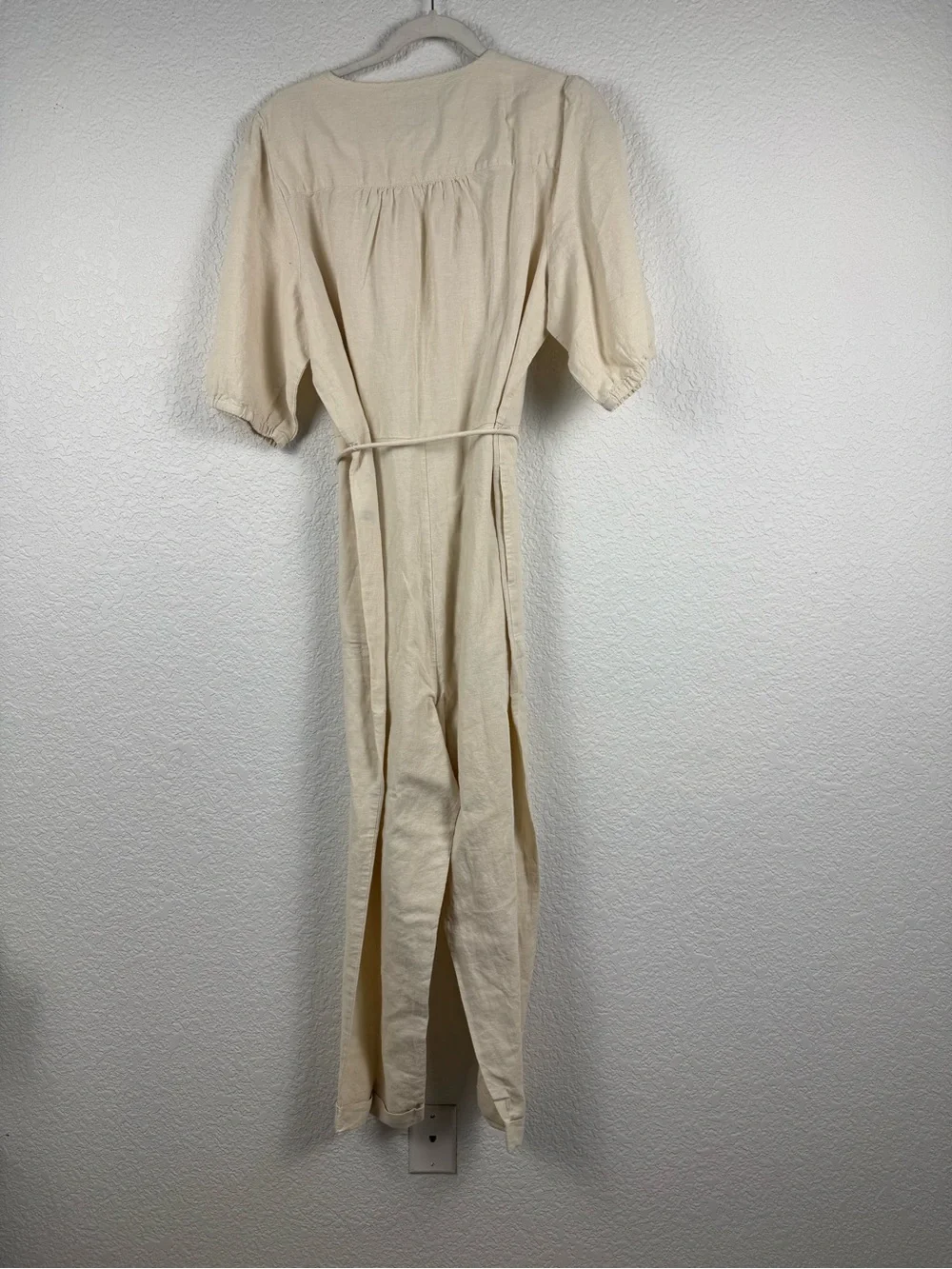Madewell Linen Blend Jumpsuit | Puff Sleeve Utility Romper | NWT | XL - Picture 7 of 13